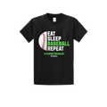 Emeralds Eat Sleep Baseball T-Shirt