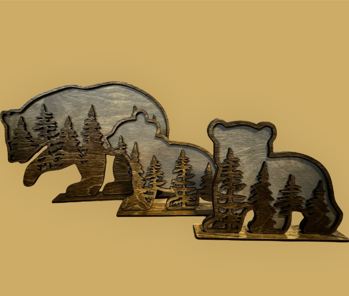 Set of 3 Bears Shelf Sitter