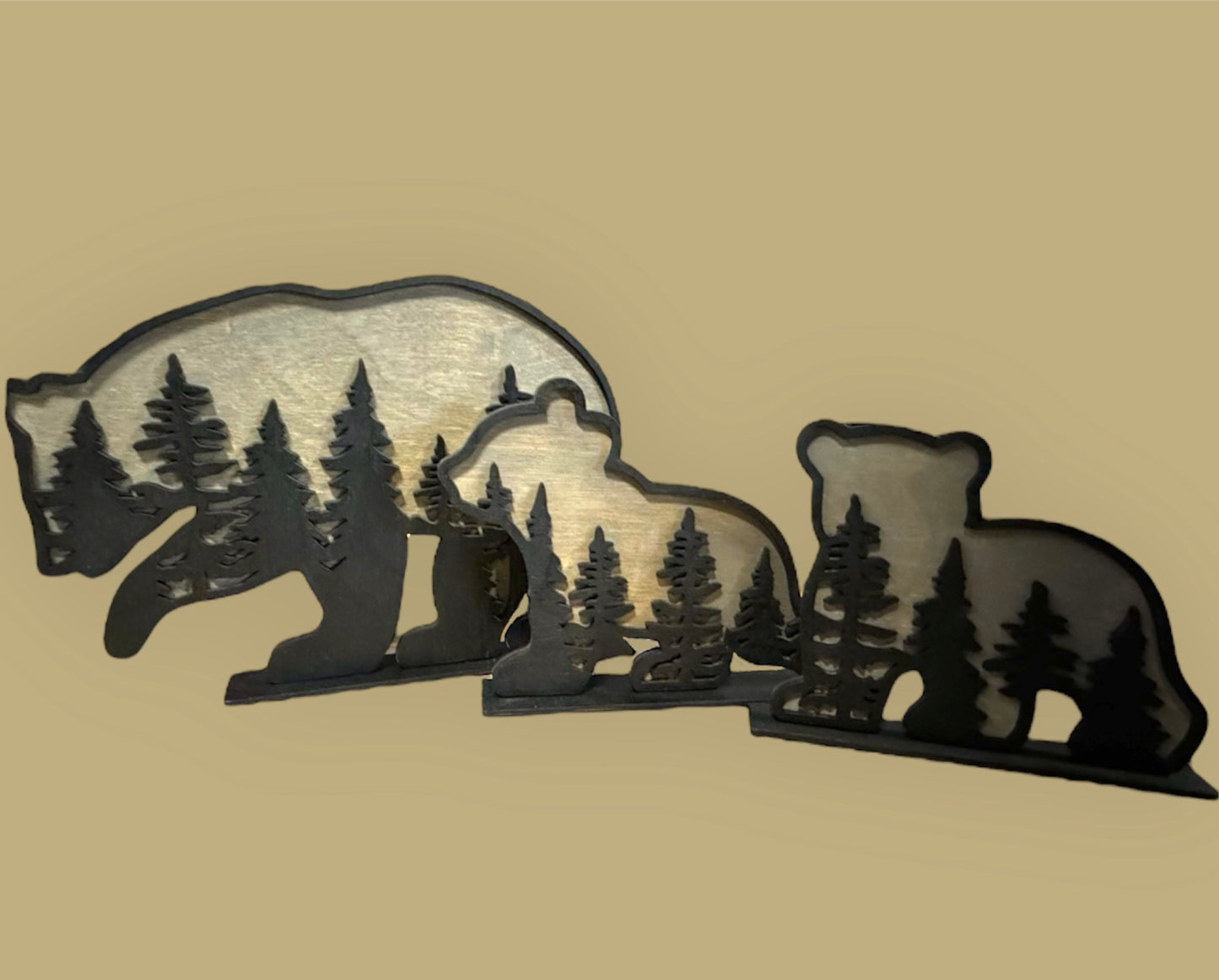 Set of 3 Bears Shelf Sitter