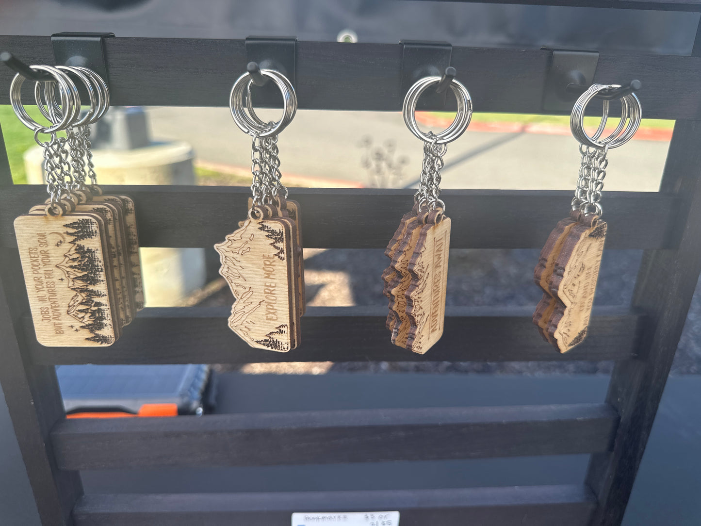 Wood keychains